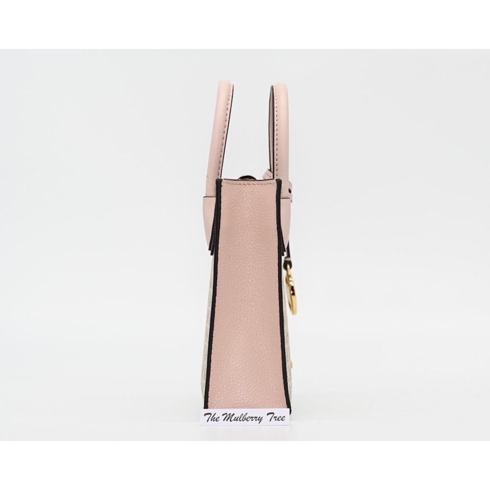 MICHAEL KORS MERCER Extra Small Shopper Logo Canvas & Leather Crossbody NWT $348 - Picture 4 of 12